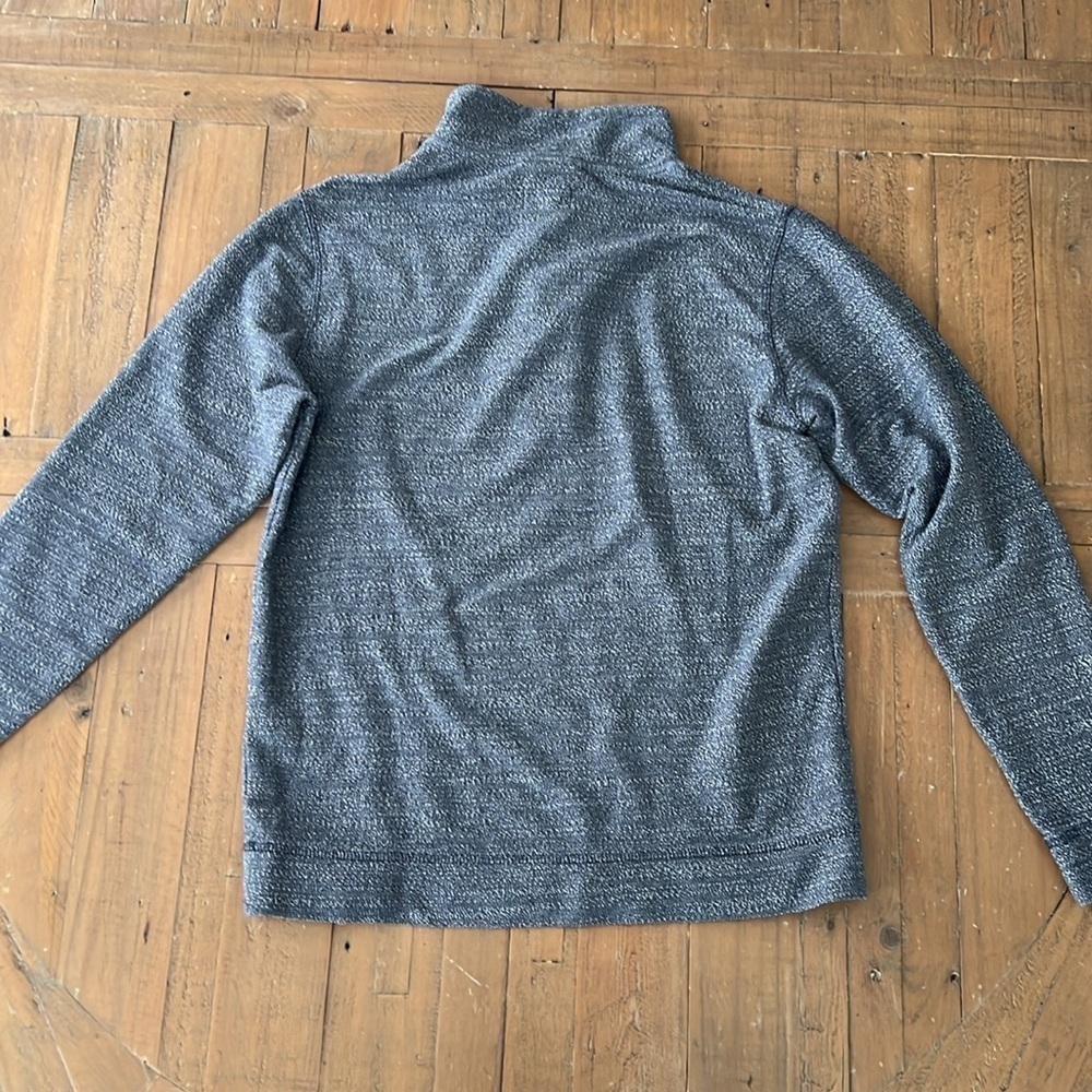 Marine layer Blue textured quarter button Pullover - Picture 6 of 8